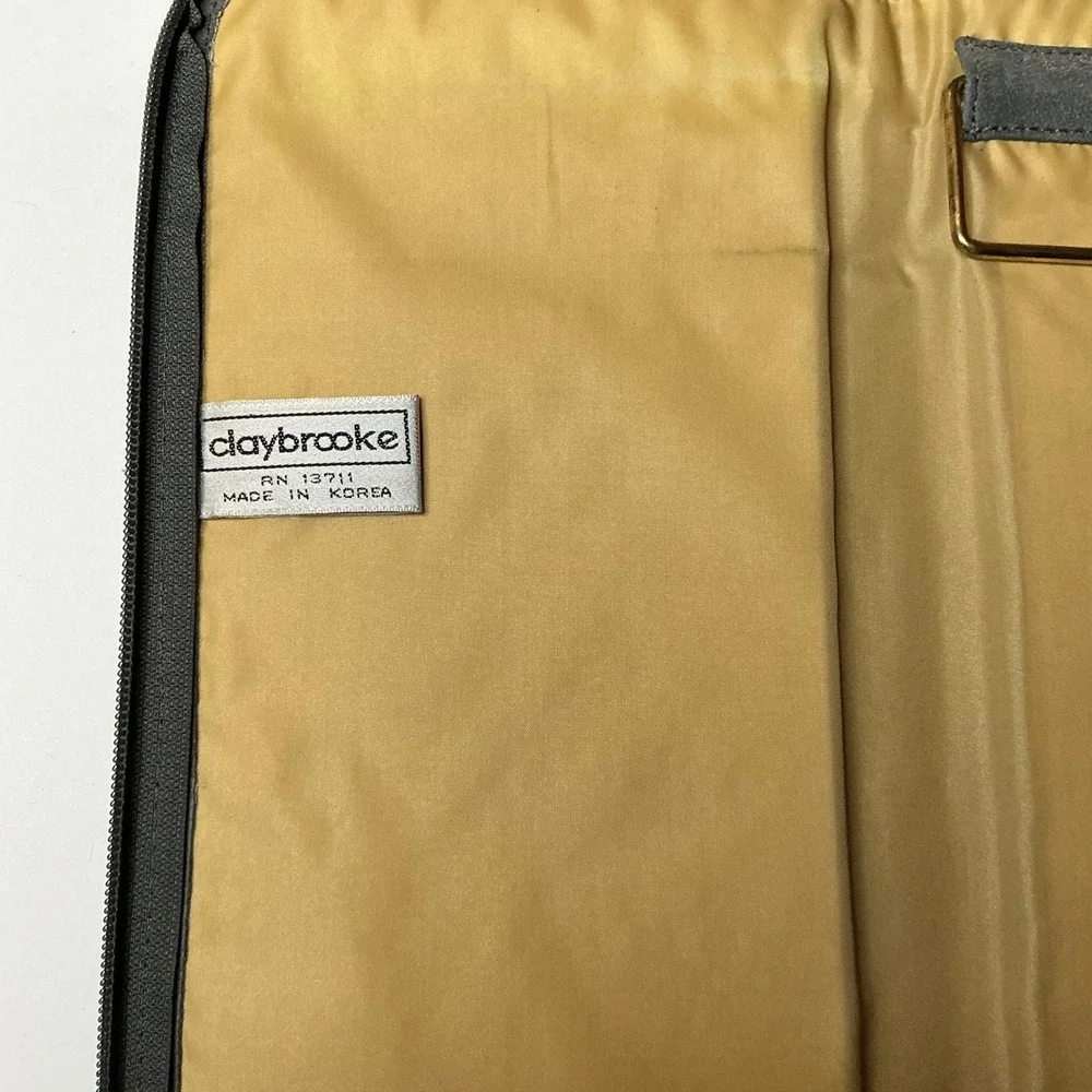 Vintage Claybrooke Gray Garment Travel Tie Bag‎ Garment Carrier Case Organizer